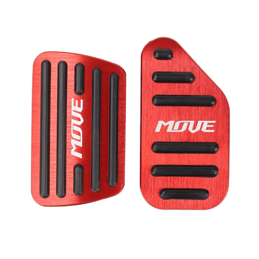 

SAWAKAKI Алюминиевые накладки на педали газа и тормоза, набор из 2 штук, с логотипом Daihatsu Move, (красный), LA150S/LA160S