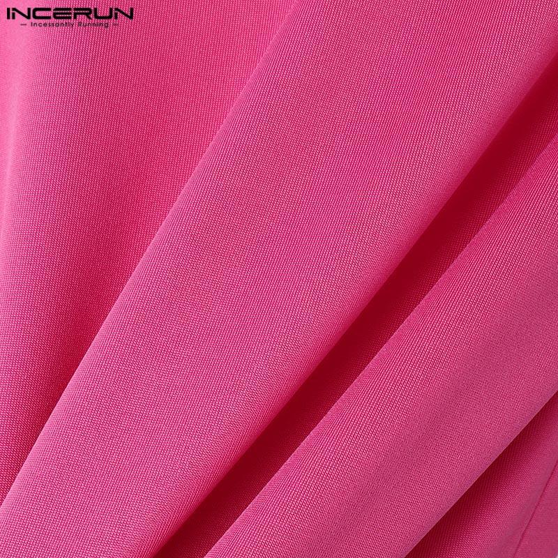 INCERUN Men Long Sleeve See Through Mesh Sheer Party T-shirts Tops