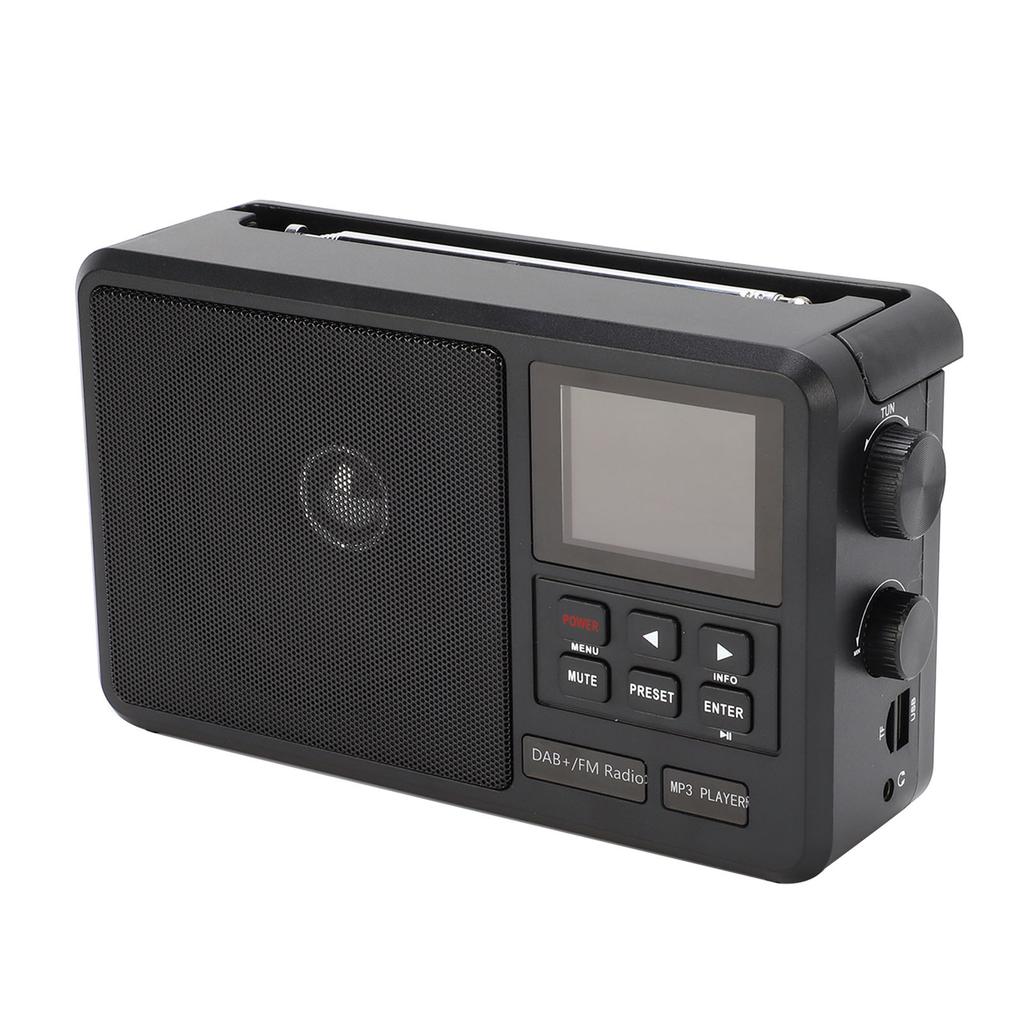Portable DAB FM Radio Bluetooth Speaker Radio Alarm Clock Timer LCD Display for Seniors Home EU Plug 220V