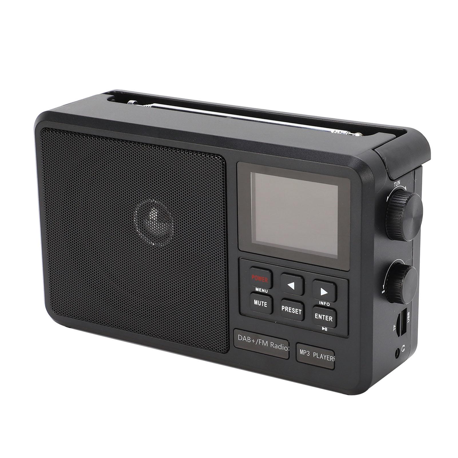 

Portable DAB FM Radio Bluetooth Speaker Radio Alarm Clock Timer LCD Display for Seniors Home EU Plug 220V