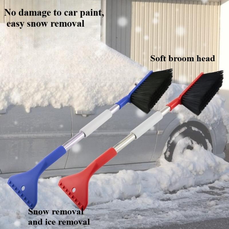 1pc Car Snow Shovel & Broom - Winter Car Care Tool, Thick Cold-Resistant W/ Warm Handle, Compact Vehicle Maintenance