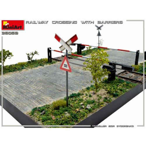 Miniart 1/35 Railroad Crossing Scene Plastic Model MA36059