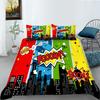 Hip Hop Series Quilt Cover Pillowcase Two Or Three Piece Set 3D Digital Printing Polyester