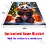 1PC Festive Panda with Christmas Decorations Pattern Blanket Flannel Material Soft Warm for All Seasons Home Outdoor Camping