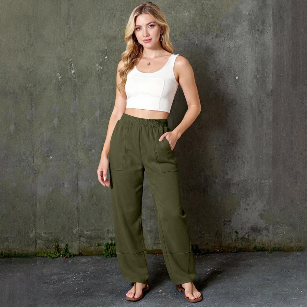 Womens Sweatpants With Pockets Solid Color