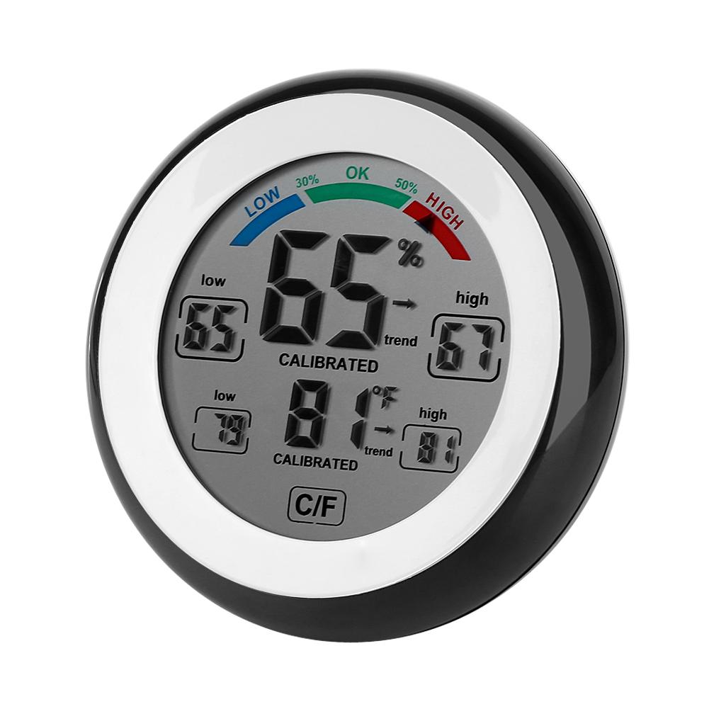 Indoor Digital Hygrometer Thermometer LCD Display Humidity Temperature Meter Black