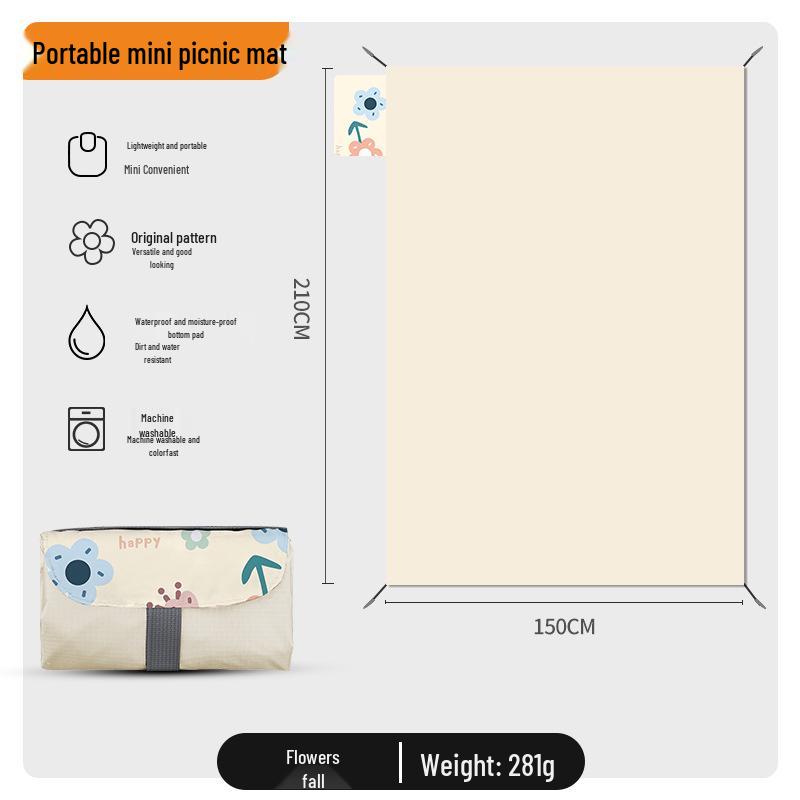 2025 Compact Waterproof Outdoor Picnic Mat - Moisture-Proof, Thickened, Portable, Foldable for Spring Outings