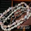 Mermaid Tears Malachite Green Pearl Necklace, Tahiti, Deep Sea Beads Colorful Real Multi-Hemp Grey Pearl Necklace