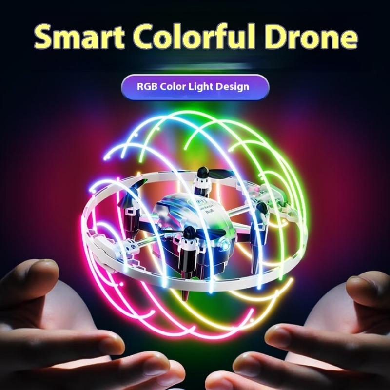 Stunt Drone Anti-collision Remote Control Aircraft Toy 360 ° Flip Colorful Light Drone