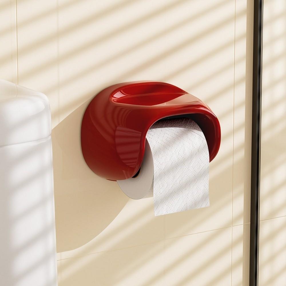 Wall Mounted Bathroom Roll Holder Plastic Toilet Paper Storage Box  Bathroom Organization Accessory