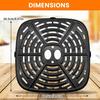 GWY Air fryer Grill Plate for Holstein Housewares 4.4QT Air Fryer,8.07×8.07 IN Food Grade Air Fryer Grill Pan Crisper Plate Replacement Parts Tray