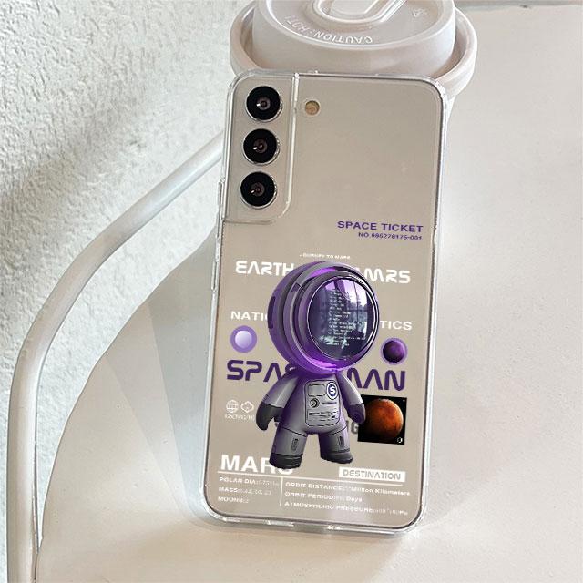 Przezroczyste etui na Samsung Galaxy S22 S20 FE S21 Plus S10 Lite S9 S8 S10e Note 20 Ultra 10 Lite 9 8 Pokrowiec na telefon Kreskówkowy Astronauta