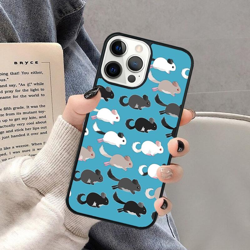 Cute Cartoon Chinchilla Phone Case for iPhone 17 Air 16 16e 15 Plus for Apple 13 11 12 14 Pro Max Cover coque Shell