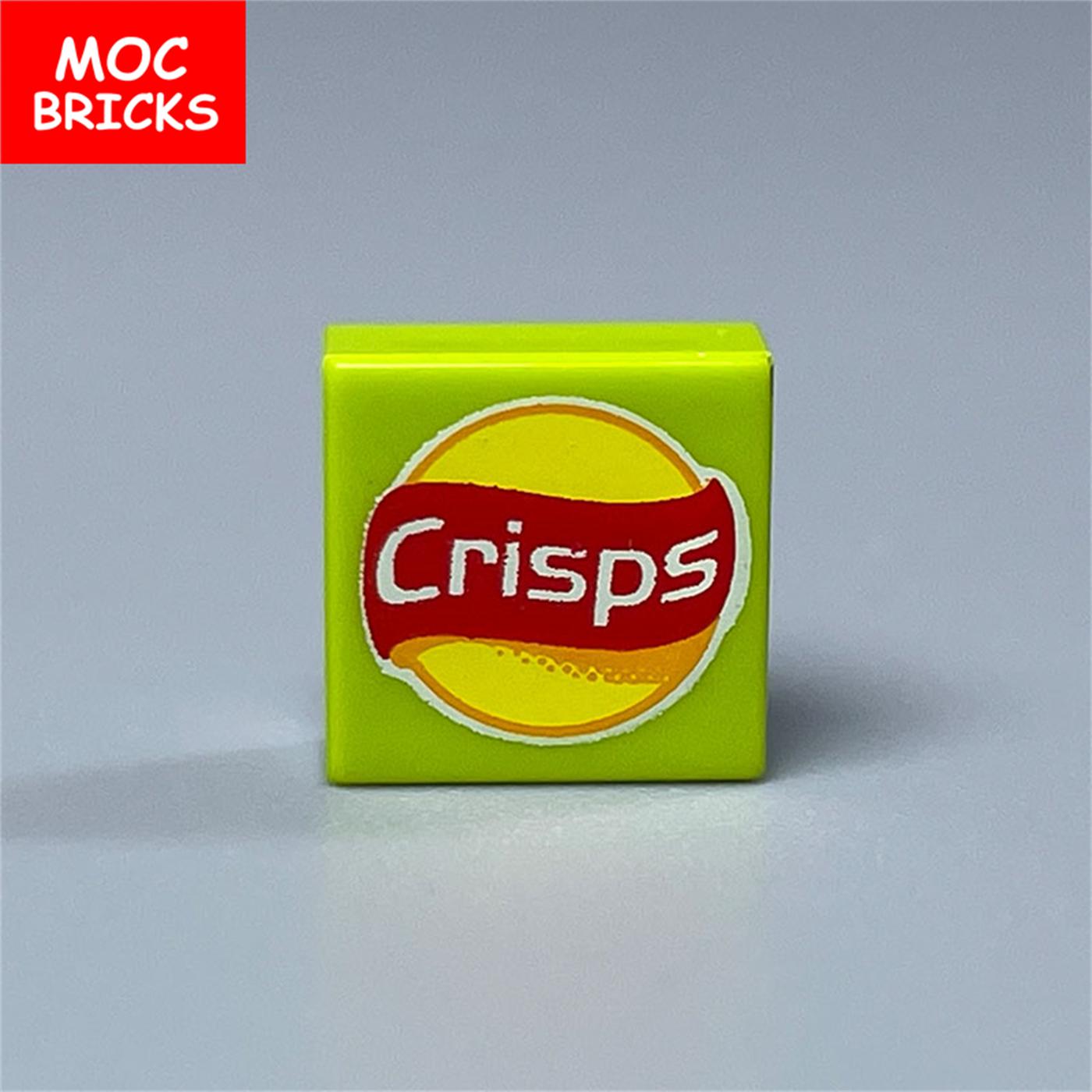 

10 шт. Кубики MOC Плитка с принтом 1x1 Чипсы Еда Строительные блоки Город Друзья Аксессуары Вневременные DIY Игрушки Детские Куклы