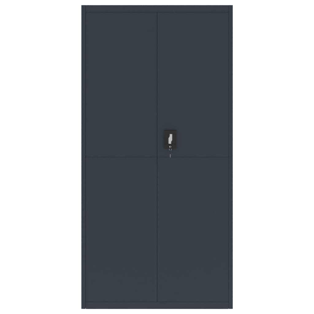 Filing Cabinet Anthracite Grey 90 x 40 x 180 cm Steel