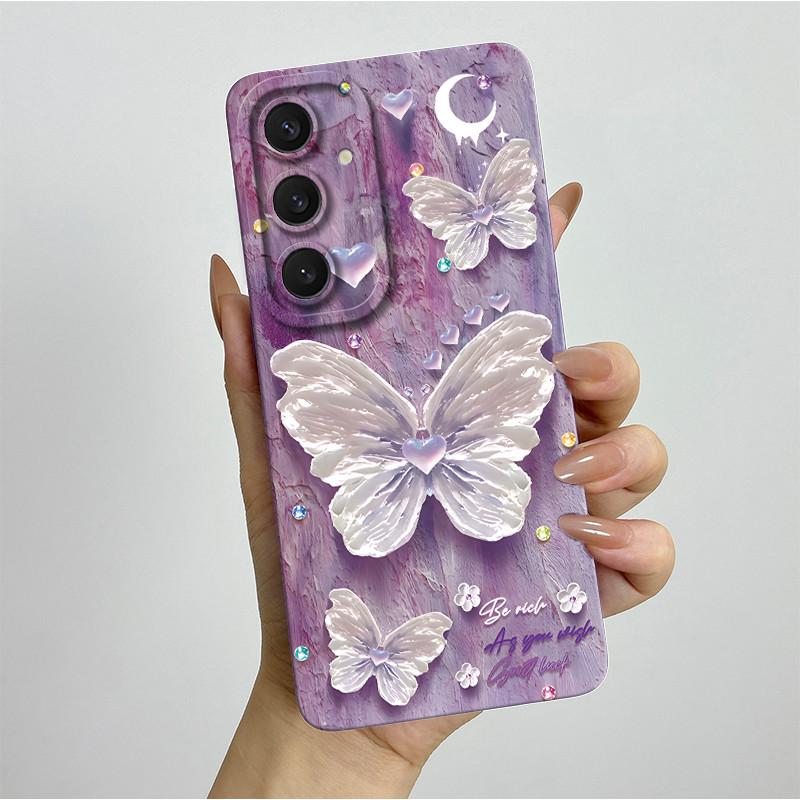 Pretty Butterfly Flower Case For Samsung Galaxy A16 5G Phone Cover Protection Case For Samsung A16 A26 A36 A56 GalaxyA16 Covers
