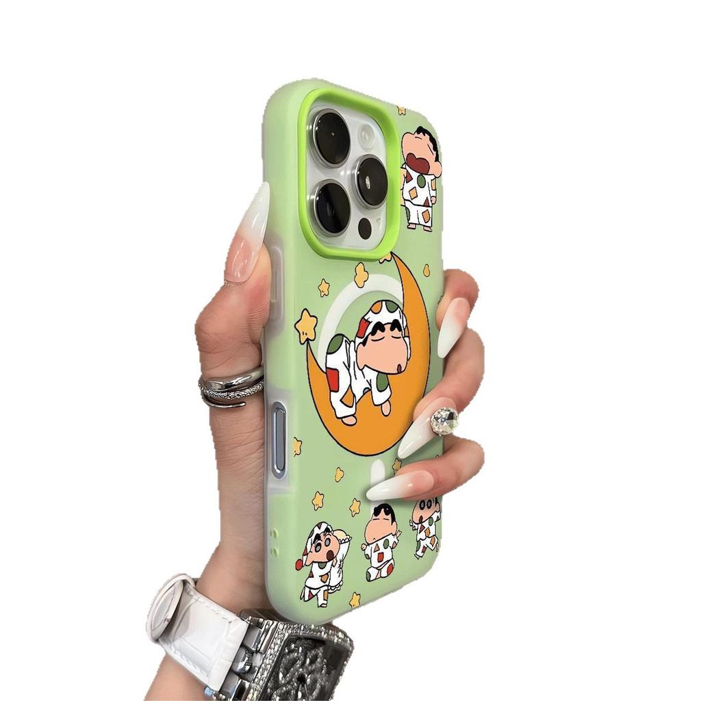 Magnetic Jelly Two-in-one Mobile Phone Case Crayon Shin-chan for Apple 17promax Strong Magnetic Mobile Phone Case Fashion Trend