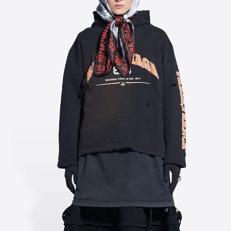 Balenciaga Sweatshirt Regular Fit Women's Black 670946TLVJ30107
