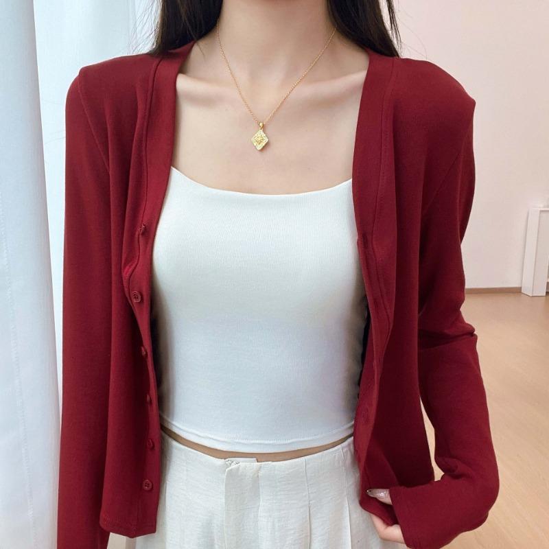Women Casual Long Sleeve Knit Cardigan Slim Fit Lazy Style Outerwear
