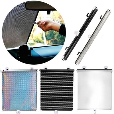 Retractable Windshield Sun Shade Front Windscreen Cover Suction Cup Sunshade Reflective Foil UV Protection Foldable Sun