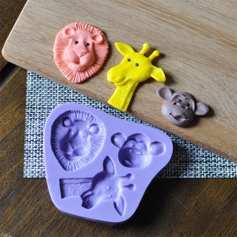 Animal Chocolate Fondant Cake Molds Silicone Baking Decorating Tools LA