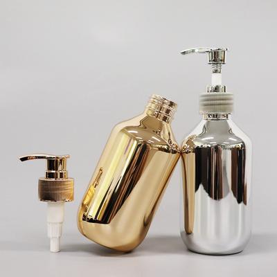 Liquid Soap Hand Soap Dispensers Bathroom Shampoo Bottle Body Wash Dispensers Gold Chrome Plastic