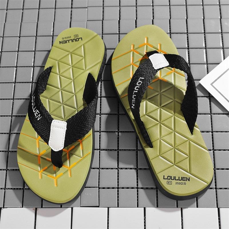 

Горячая Распродажа Мужские шлепанцы Модные мужские пляжные сандалии Мягкие летние тапочки Размер 39-45 2024 Zapatos Hombre 39 темные хаки