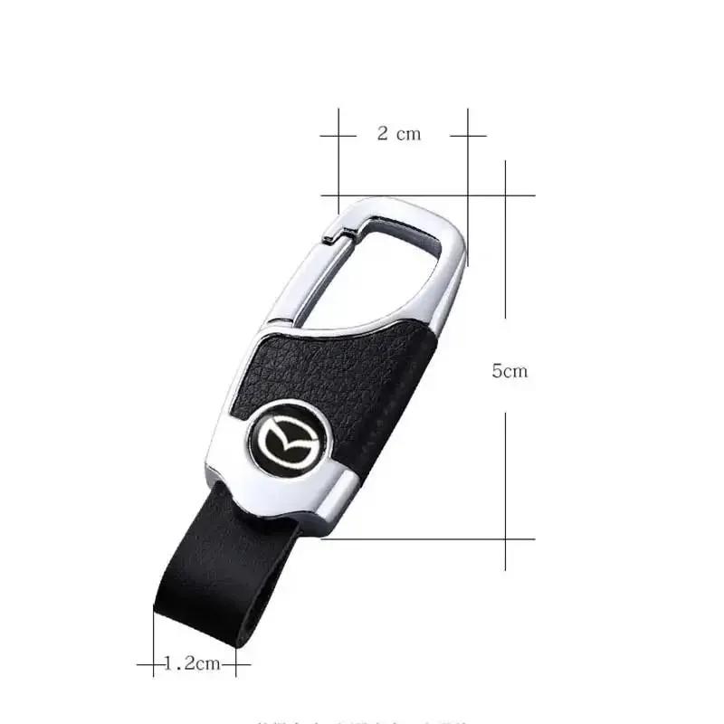 2025 Hot Leather Car Keychian Key Ring Pendant Key Holder for Mazda 3 5 6  Axela Atenza Speed CX4 CX3 CX7 CX5 CX9 CX30 RX8 RX7 M