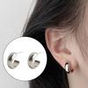 1 Pair Hoop Earrings for Women, Non-Pierced Coil Hoop Clip/Stud Earrings, Lightweight C Shape Earrings