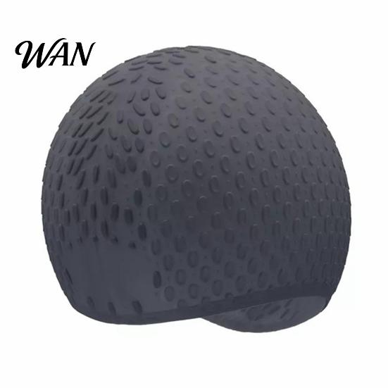 Comfortable Swim Cap Adults Silicone Swimming Cap, Waterproof Non-slip Elastic Pool Hat, Solid Training Color Men Women Bathing for Long and