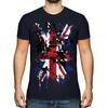Union Jack Abstract Print T-Shirt Great Britain Flag UK Jersey