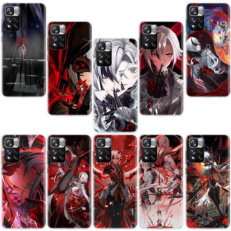 Arlecchino Genshin Impact Phone Case For Redmi Note 13 12 Pro Plus 14 15 Pro 5G 11 11T 11E 11S 10 Pro 10S 9 9S Cover Cell Clear