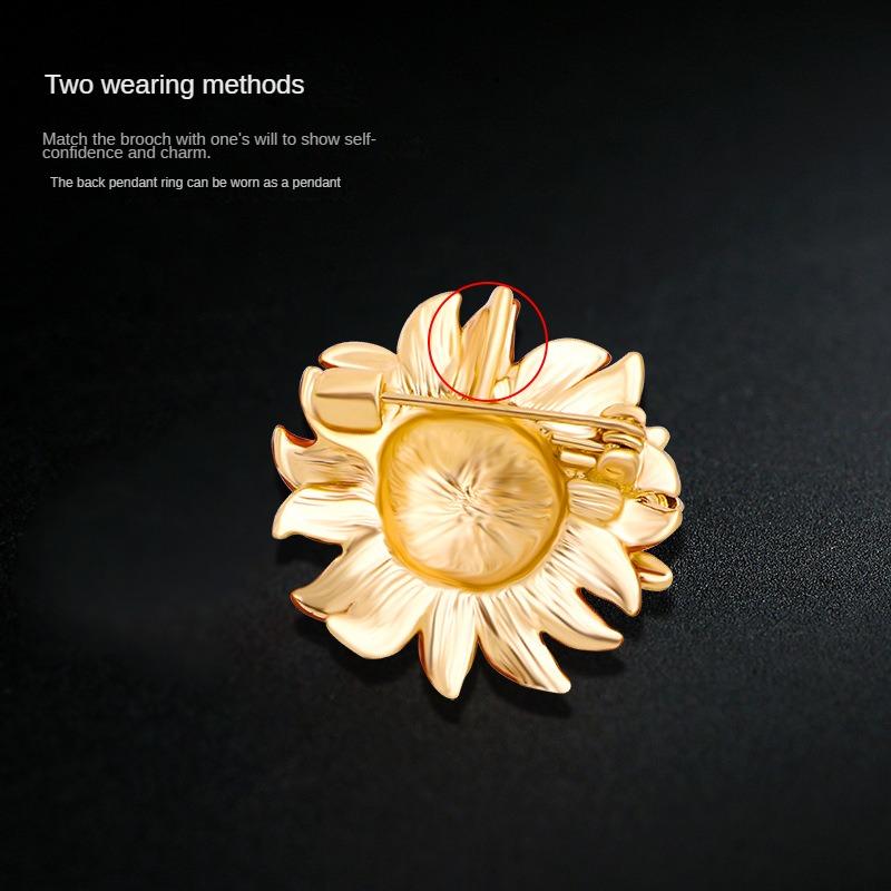 Yeni Retro Broş, Üst Düzey ve Çevik Arı Papatya Broş, Kadın Broş, Ayçiçeği Broş, Mizaç Broş, Broş Pin