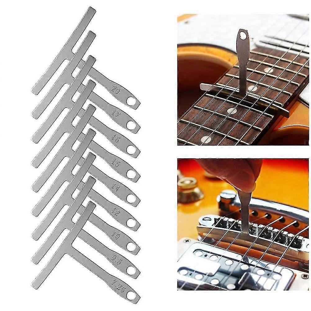 Guitar Luthier Measuring Tools Kit Set String Action Ruler, 9 Understring Radius Gauge For Guitar R