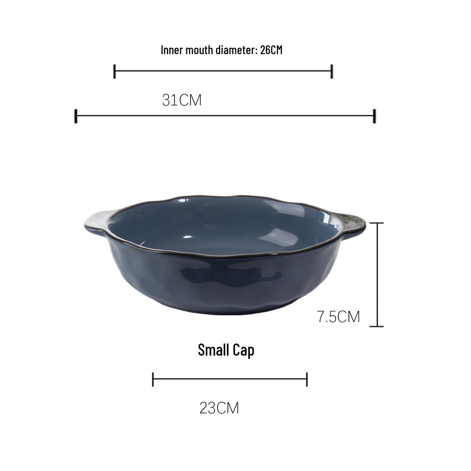

14-дюймовая керамическая миска с двумя ручками для рыбы с квашеной капустой и супа, в стиле Мао Сюэ Ван