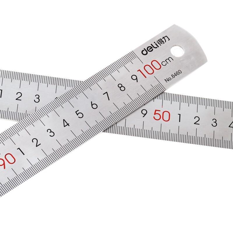 Deli 100cm Stainless Steel Straight Ruler