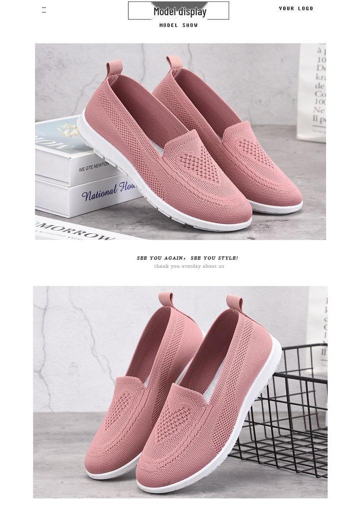 Women's Spring Style Shallow Mouth Breathable Old Beijing Cloth Shoes – Versatile Casual Shoes for Middle-aged and Elderly Mothers