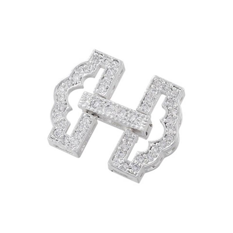 

Gold Plated Copper Zirconia DIY Clasp Set Creative Jewelry Crafting Clasps with Zircon for Bracelet & Necklace DIY белого золота