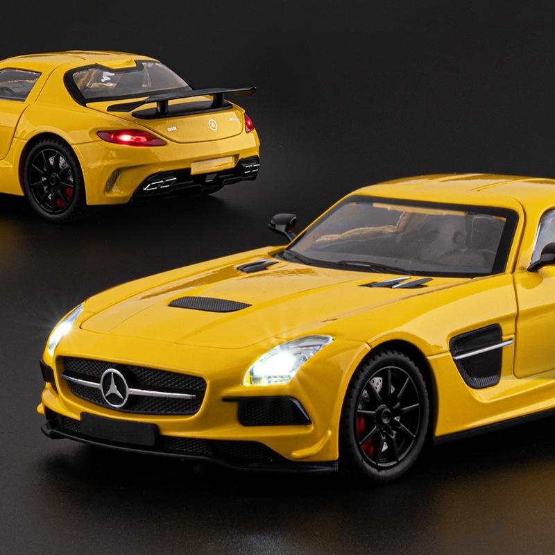 1:24 SLS AMG Alloy Cars Model Toy Simulation Metal Diecast Supercar Models Decorations Kids Birthday Gifts Collection