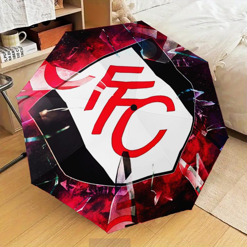 1PC Fulham F.C Printed Umbrella Folding Umbrella, Automatic Umbrella 8-Frame for Travel, Camping Fan Gifts Christmas Gifts
