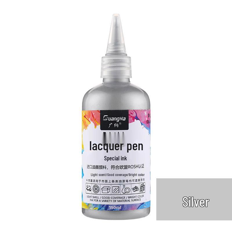 Oil-Based Colored Paint Marker Refill, 150ML Waterproof Ink
