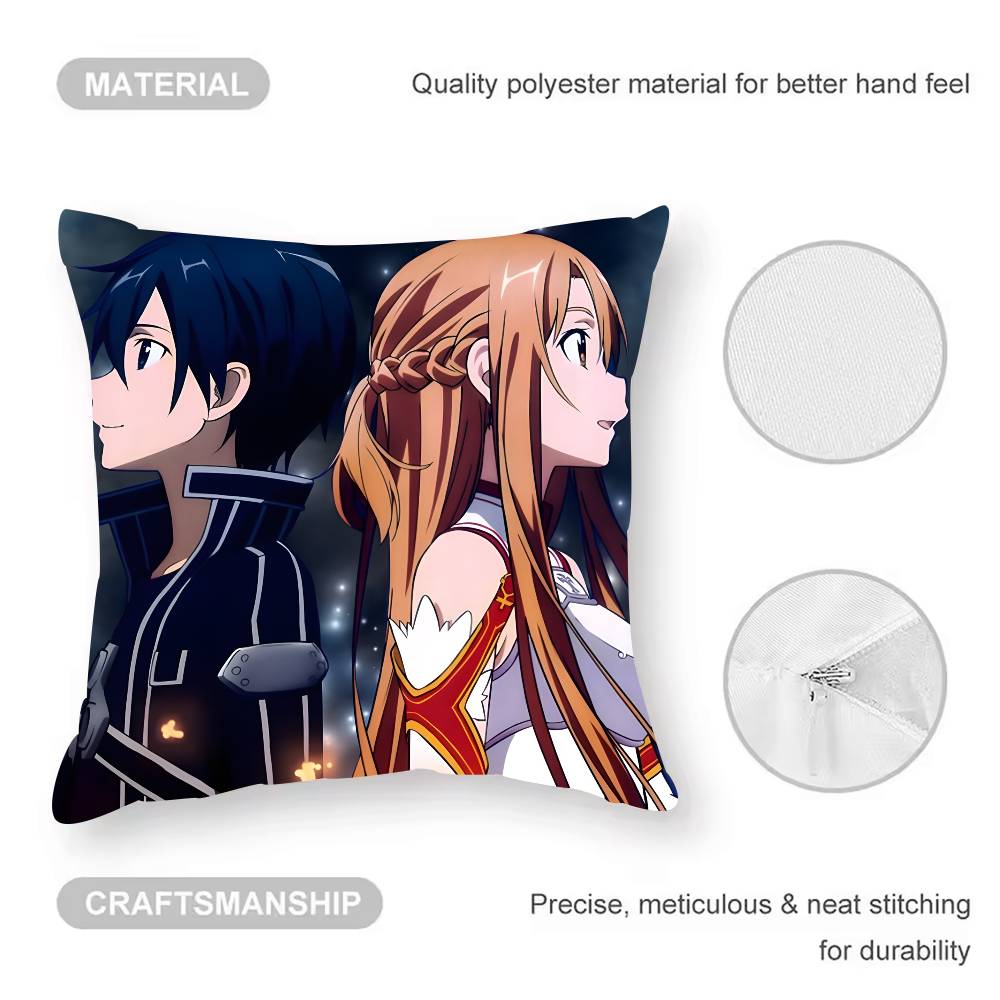 

S-Sword O-Online Art Pillow Case Anti-dustmite Pillowcase Invisible Zipper Silky Short Plush Sofa Cushion Cover 12x12Inch