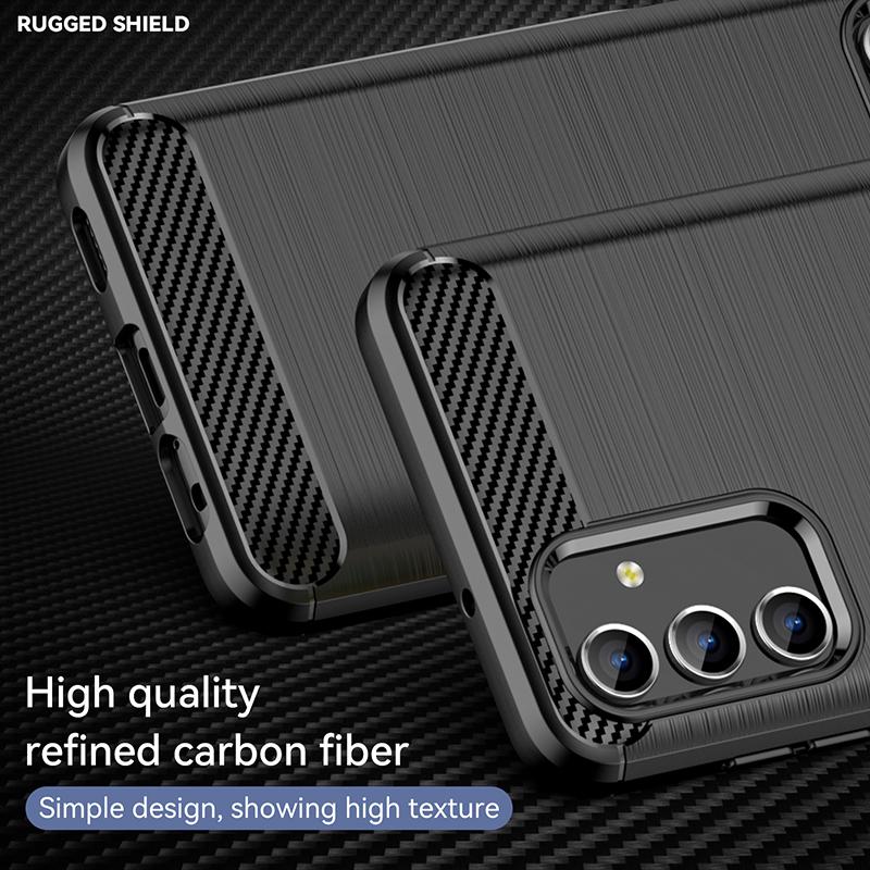 Carbon Fiber Case For Samsung Galaxy A01 A02 A02S A03S A03 A04 A05 A05S A10 A12 13 A14 A15 Silicone Case Shockproof Phone Cover