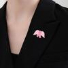 10Pcs Cancer Awareness Brooch Pink Alloy Ribbon Pin Wing Shape Brooches Lapel Pin with Back Clasp For Clothing Dress Bag