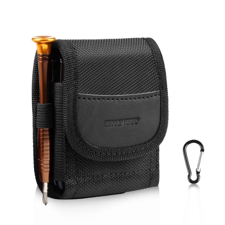 

HAWEEL Flip Phone Nylon Cloth Belt Clip Carrying Pouch Bag (Black) чорний