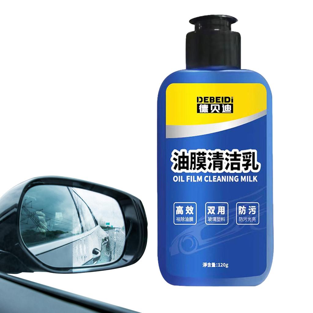 120g Car Glass Oil Film Remover Paste Auto Waterproof Windshield Oil Film Cleaner Car Rearview Mirror Cleaning Agent Cream