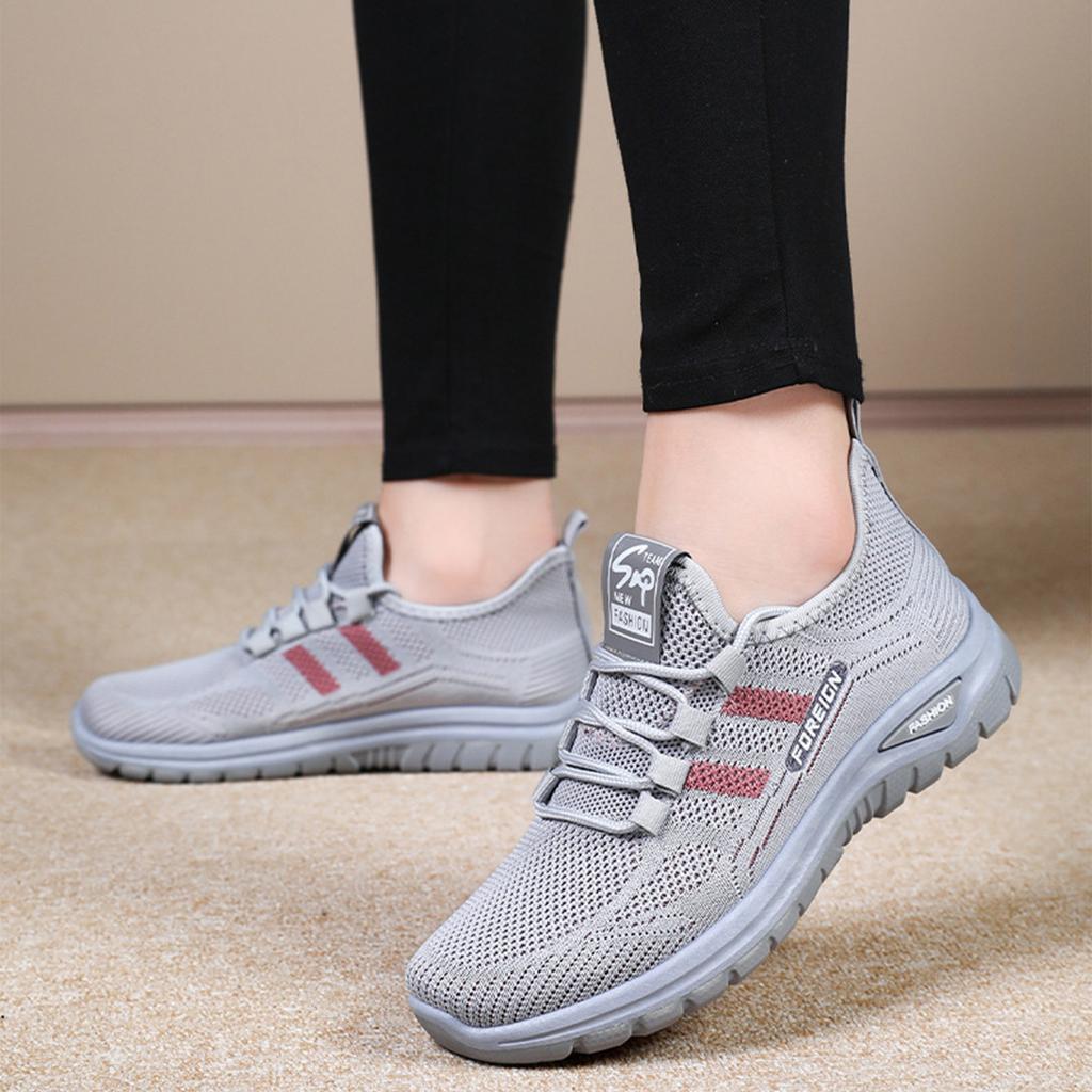 Lightweight Breathable Knit Upper Casual Sneakers Slip On Athletic Shoes for Women Flexible Sole Comfortable Fit Durable Design