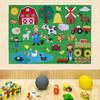 Montessori Activity Board Lernspielzeug DIY Zoo Thema Geschichtenerzählen Frühes Lernen Interaktives Spielset Wandbehang Filzbrett