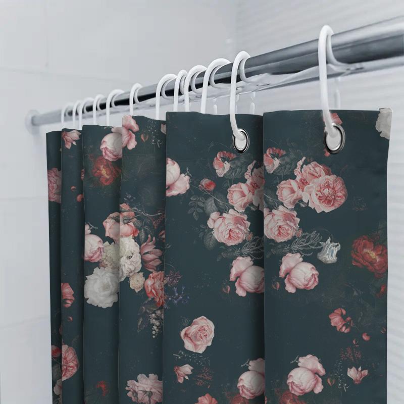 Vibrant Butterfly Shower Curtain Watercolor Floral Print Bathroom Decor Extra Long Size for Bathtub or Stand Up Shower Enclosure