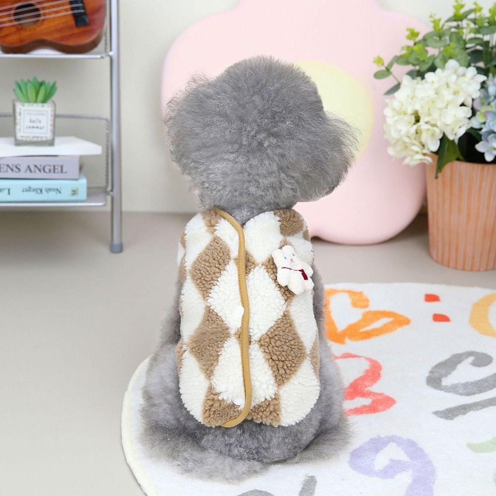 Cute Dog Coat Autumn Winter Pet Clothes Dog Vest Puppy Clothing Warm Sweater